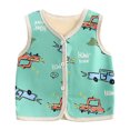 thumbnail image 1 of ATOGUTA Girls Sherpa Jacket Fleece Vest Sleeveless Outwear Lightweight Warm Jacket Mint Green, Size 6M-6, 1 of 2