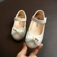 thumbnail image 1 of ATOGUTA Girls Shoes Lace-Knot Bling Princess Leather Shoes Flats, 1 of 5
