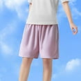 thumbnail image 1 of ATOGUTA Girls Shorts Kids Youth Athletic Short Girl Quick Dry Sport Clothes with Pockets Purple, Size 6-16, 1 of 4