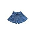 thumbnail image 1 of ATOGUTA Girls Denim Shorts Summer Super Soft Elastic Waist Flowy Under Dress Shorts Blue, Size 2-7, 1 of 5