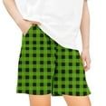 thumbnail image 1 of ATOGUTA Girls Shorts Summer Jogger Running Kids Athletic Sports Casual Plaid Shorts Green, Size 5T-13, 1 of 4