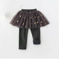 thumbnail image 1 of ATOGUTA Girls Skirt with Fleece Leggings School Uniform Warm Pants Ruffle Skirt Tulle Kids Pull On Warm Clothes Size 2T-10, Gray, 1 of 6