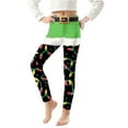 thumbnail image 1 of ATOGUTA Girls Slim Leggings Size 3T-8 Cute Stretch Athletic Leggings Kids High Waisted Christmas Pants Green, 1 of 5