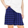 thumbnail image 1 of ATOGUTA Girls Soccer Shorts Summer Jogger Running Kids Athletic Sports Casual Plaid Shorts Blue, Size 5T-13, 1 of 4