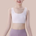 thumbnail image 1 of ATOGUTA Girls Tank Top With Built In Bra Kids Size 10-16 Bralette Seamless Cami Crop Bras Built-Up Stretch Sports Bra in Everyday Colors Pink, 1 of 6