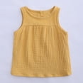 thumbnail image 1 of ATOGUTA Girls Tank Tops Summer Candy Color Cotton Casual Tops Yellow, Sizes 3M-4T, 1 of 5