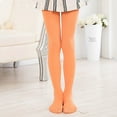 thumbnail image 1 of ATOGUTA Girls Tights Ballet Dance for Toddler School Uniform Pantyhose Baby Footed Stockings Athletic Leggings Orange, Sizes 3T-12, 1 of 3