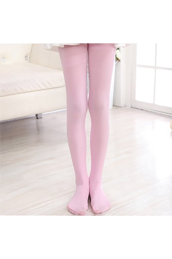 Girls Tights Ballet Dance for Toddler School Uniform Pantyhose Baby Footed Stockings Athletic Leggings Pink, Sizes 3T-12
