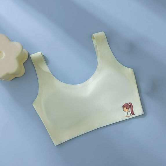 ATOGUTA Girls Training Bra Strappy Sports Bra Scoop Neck Yoga Bra for Teens Comfort Dance Crop Top