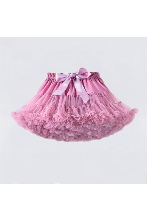 Girls Tutu Skirt Layered Tulle Princess Dresses for Girls Birthday Dance Party Size 0-10, Watermelon Red