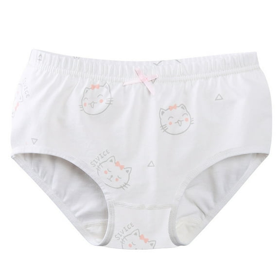 ATOGUTA Girls Underwear Girls Panty Briefs Cotton Training Undies White, Size 2T-10