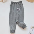 thumbnail image 1 of ATOGUTA Girls Uniform Pants Elastic Waisted Sweatpants Straight Leg Workout Jogger Pants Gray, Size 1T-7, 1 of 3