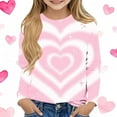 thumbnail image 1 of ATOGUTA Girls Valentines Shirt Kids Crew Neck Basic Tee Tops for Sports Gym Yoga Size 3T-14, Mint Green, 1 of 5