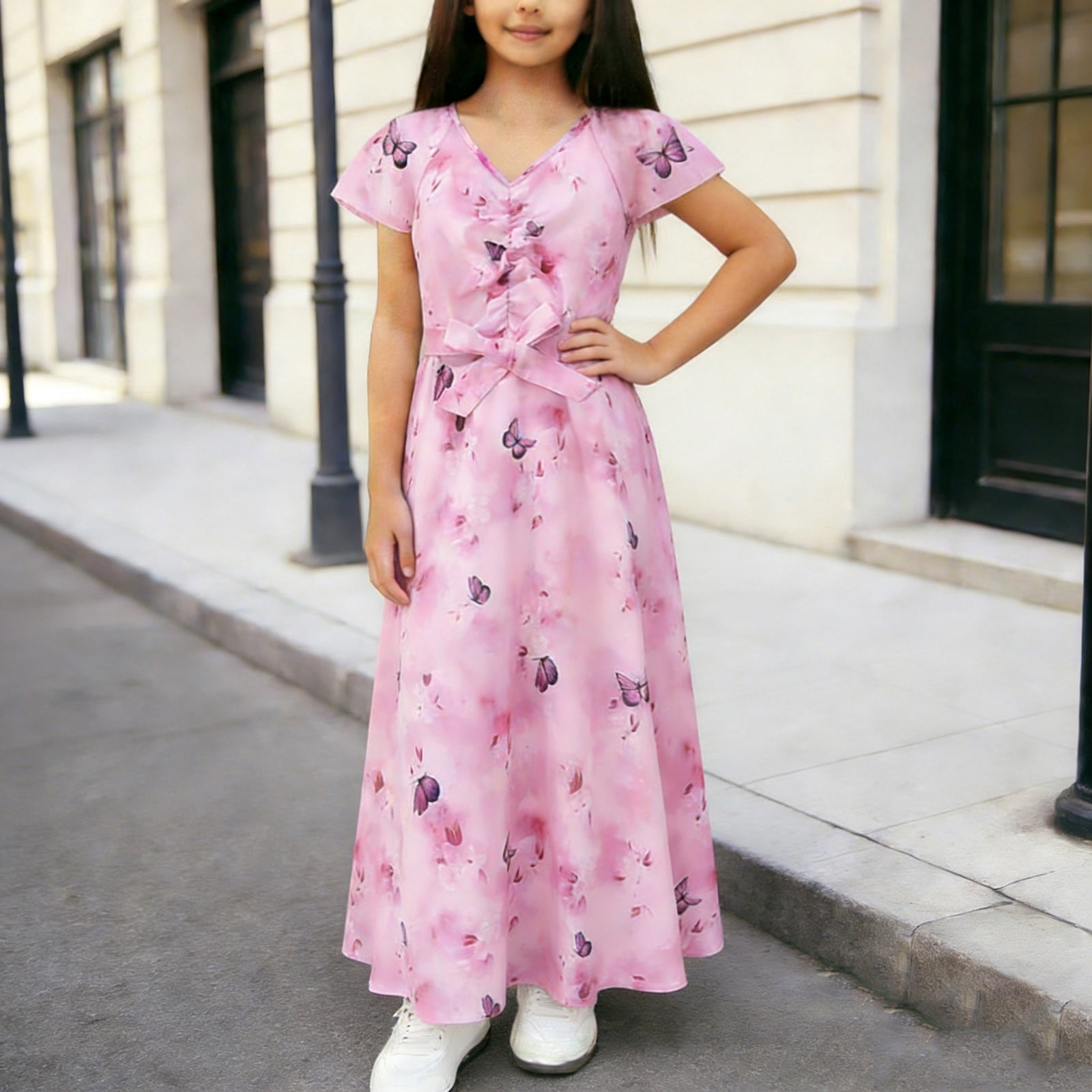 ATOGUTA Girls Wedding Dress Summer Beach Dress Hawaiian Party Wedding ...