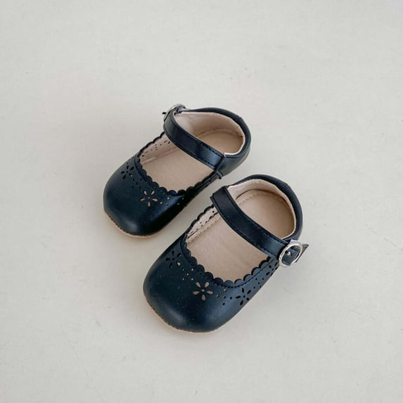 ATOGUTA Girls Wedding Shoes Black Ballet Shoes Flower Girls Mary Jane Flats Dress Shoes Party Wedding