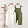thumbnail image 1 of ATOGUTA Girls Wide Leg Loose Jumpsuit Size 2T-8 Denim Bib Jumpsuit Girls Baggy Jeans Overalls with Side Pockets Green, 1 of 5
