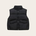thumbnail image 1 of ATOGUTA Girls Winter Zipper Puffer Vest Lightweight Sleeveless Outwear Warm Vests Size 3T-12, Black, 1 of 4