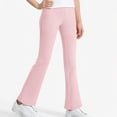 thumbnail image 1 of ATOGUTA Girls Yoga Pants Dress Pants Bell Bottoms School Uniform Leggings Size 3T-16, Pink, 1 of 5