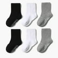 thumbnail image 1 of ATOGUTA Grip Socks Kids Anti Slip Crew Socks for Toddlers Little Boys Girls Infants Kids Non Skid, 6-Pack, Sizes 1T-7, 1 of 3