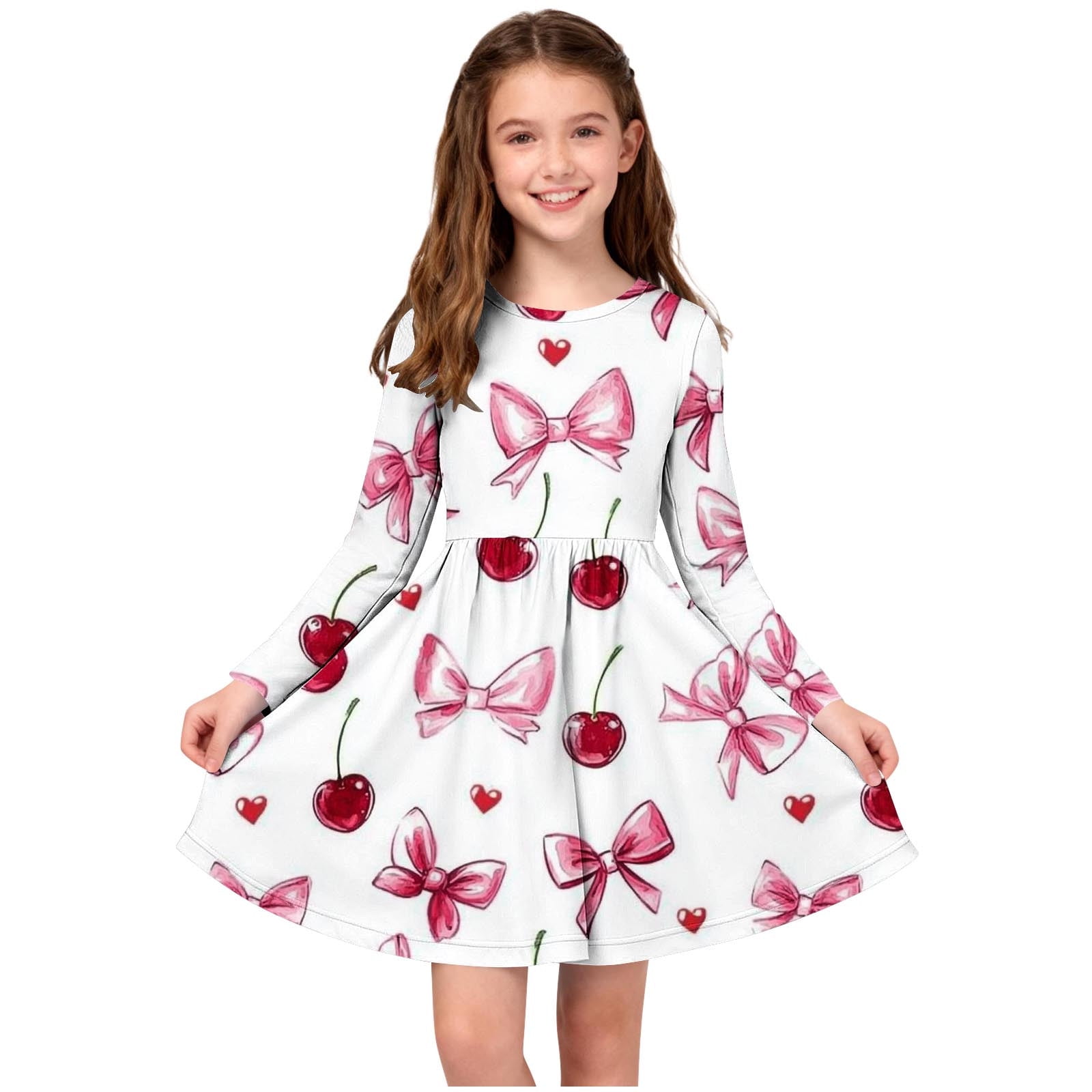 ATOGUTA Hawaiian Dresses for Girls Kids Skater Twirl A Line Printed ...