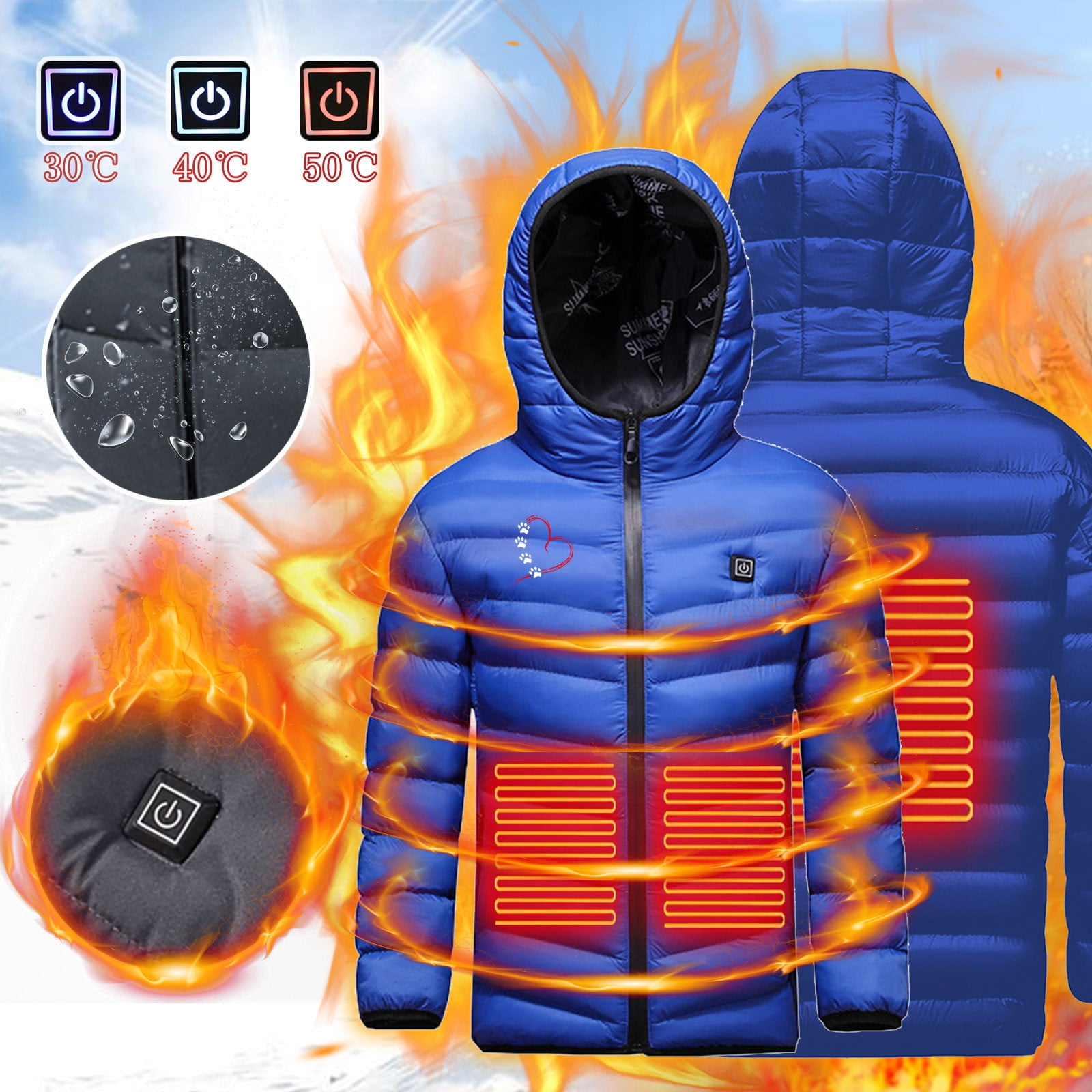 ATOGUTA Heated Jacket for Kids, Youth Kids Jackets, Winter Coats