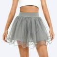 thumbnail image 1 of ATOGUTA Holiday Girls Skirts Layered Tulle Tutu Skirt Party Birthday Dance Princess Skirt Size 1T-14, Gray, 1 of 3