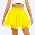 thumbnail image 1 of ATOGUTA Holiday Girls Skirts Layered Tulle Tutu Skirt Party Birthday Dance Princess Skirt Size 1T-14, Yellow, 1 of 3