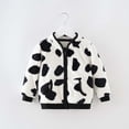 thumbnail image 1 of ATOGUTA Hooded Puffer Jackets for Boys and Girls Polar Fleece Full-Zip Mock Jacket With Pockets for Children Black, Size 6M-6, 1 of 3