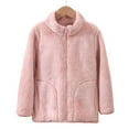 thumbnail image 1 of ATOGUTA Jacket for Boys Girls Fleece Coats Long Sleeve Full Zip Kids Jacket Pink, Size 3T-16, 1 of 5