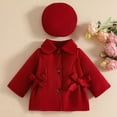 thumbnail image 1 of ATOGUTA Jacket for Girls Thick Long Sleeve Jacket with Hat Two Piece Set Size 6M-3T, Red, 1 of 6