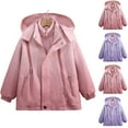 thumbnail image 1 of ATOGUTA Jacket for Girls Waterproof 3 in 1 Insulated Windbreaker Coat with Removable Fleece Lining Size 4T-15, Pink, 1 of 6