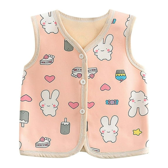 ATOGUTA Jackets for Boys Fleece Vest Sleeveless Outwear Lightweight Warm Jacket Beige, Size 6M-6