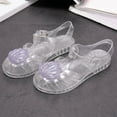 thumbnail image 1 of ATOGUTA Jelly Sandals for Girls, Closed Toe Princess Summer Dress Shoes Fisherman Water Beach Flat Sandals for Toddler/Little Kid/Big Kid Black,Light Blue,Pink,Gold,Purple,Hot Pink 0, 1 of 5