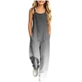 thumbnail image 1 of ATOGUTA Jumpsuits Girls Sleeveless Spaghetti Strap Wide Leg Romper With Pockets, 1 of 9