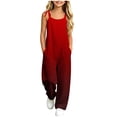 thumbnail image 1 of ATOGUTA Jumpsuits Girls Sleeveless Spaghetti Strap Wide Leg Romper With Pockets, 1 of 9