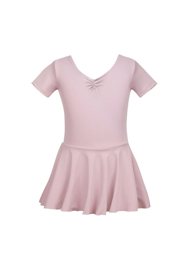 Junior Dresses for Teen Girls Ballerina Dance Dress Ballet Leotards with Skirt Purple, Size 3T-12