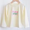 ATOGUTA Kid Long Sleeve Shirts Girl Soft Basic T-Shirts Top Kids Crewneck Fall Layering Tees Beige, Size 2T-12