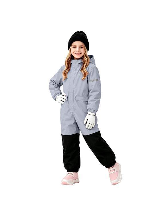 Kid's Snow Bib Ski Pants Insulated Winter Bib Overalls for Girls and Boys Size 4T-13