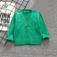 thumbnail image 1 of ATOGUTA Kids Boy Girl School Uniform Cardigan Sweaters V-Neck Basic Solid Button Knitted Cardigan Green, Size 4T-16, 1 of 5