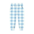 thumbnail image 1 of ATOGUTA Kids Boys Christmas Sweatpants Plaid Athletic Pull-On Pants with Drawstring and Pockets Girls Active Jogger Pants Size 2T-13, Blue, 1 of 3