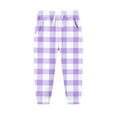 thumbnail image 1 of ATOGUTA Kids Boys Christmas Sweatpants Plaid Athletic Pull-On Pants with Drawstring and Pockets Girls Active Jogger Pants Size 2T-13, Purple, 1 of 3