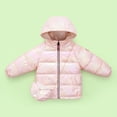 thumbnail image 1 of ATOGUTA Kids Boys Girls Down Jacket Coat Warm Winter Coat Windproof Rain Jacket Snow Coat Pink, Size 6M-6, 1 of 6