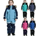 thumbnail image 1 of ATOGUTA Kids Girls Boys Snowsuits Winter Snowboard Suit Girls Waterproof Ski Coat Size 1T-15, Blue, 1 of 6