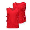 thumbnail image 1 of ATOGUTA Kids Mesh Training Vests Breathable Mesh Soccer Pinnies, Pennies for Sports Youth Size 5T-17, Red, 1 of 4