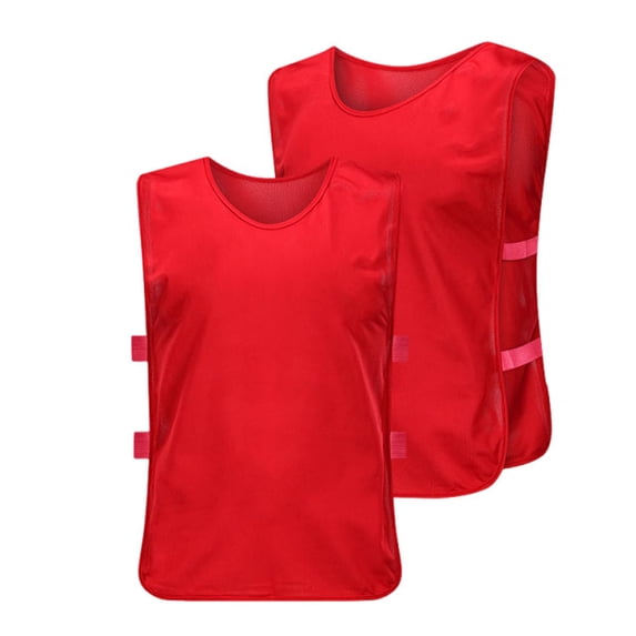 ATOGUTA Kids Mesh Training Vests Breathable Mesh Soccer Pinnies, Pennies for Sports Youth Size 5T-17, Red