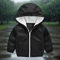 thumbnail image 1 of ATOGUTA Kids Rain Coat Waterproof Rain Jacket Windbreaker Coat Kids Raincoat Outerwear Black, Kids Jackets 1T-15, 1 of 5