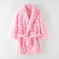thumbnail image 1 of ATOGUTA Kids Robes Shawl Collar Robe Fleece Robes Soft Flannel Robe for Kids Warm Fuzzy Bathrobe Pink, Size 4T-12, 1 of 3