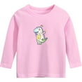 thumbnail image 1 of ATOGUTA Kids Shirts Boys Girls Pink Long Sleeve T-Shirts Casual Cotton Shirts Graphic Active Crewneck Tee Shirts Size 3T-10, 1 of 3