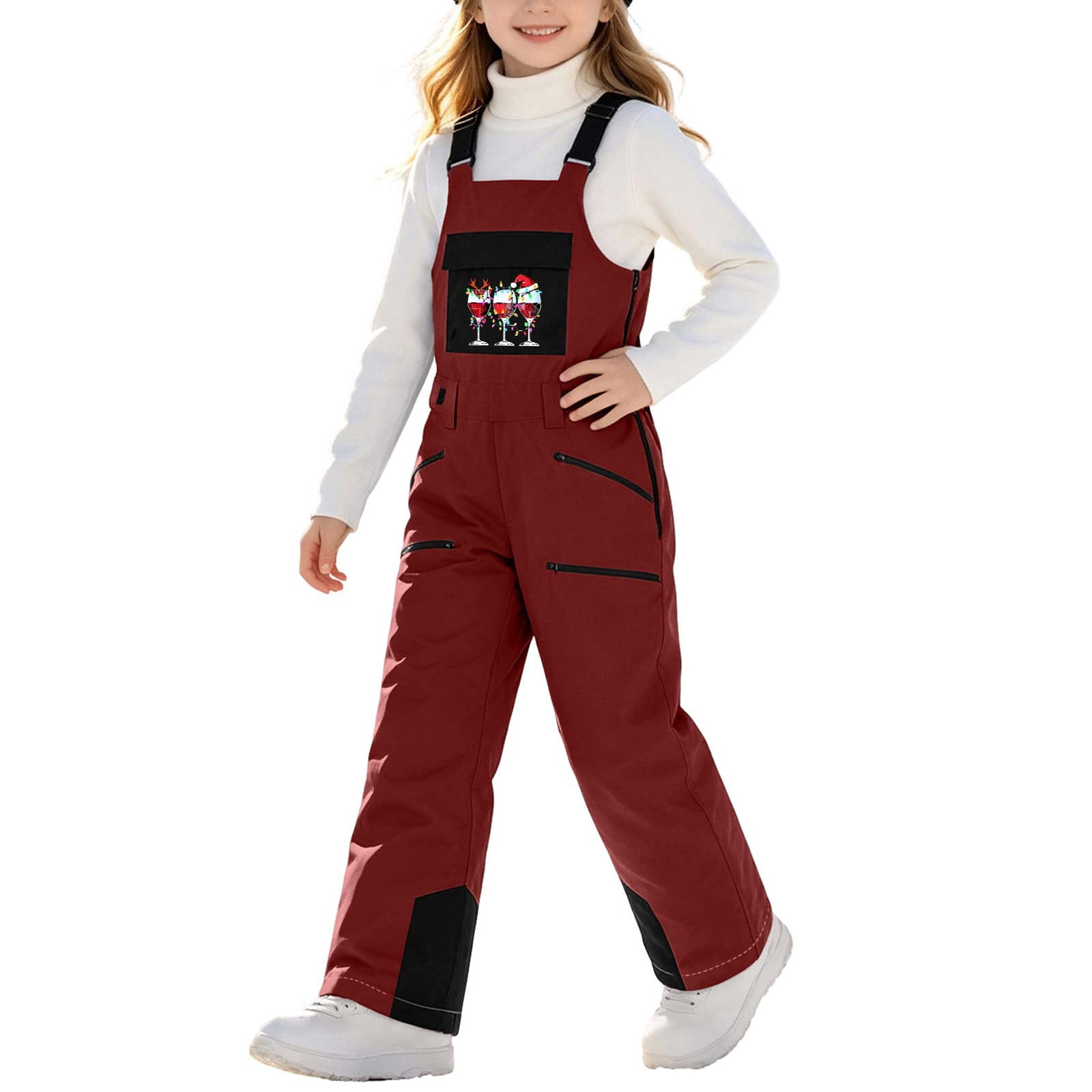 ATOGUTA Kids' Ski Bibs Unisex Waterproof Winter Insulated Snowboard ...