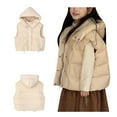 thumbnail image 1 of ATOGUTA Kids Vest Jacket Warm Lightweight Sleeveless Outerwear Vests Beige, Size 3T-14, 1 of 4